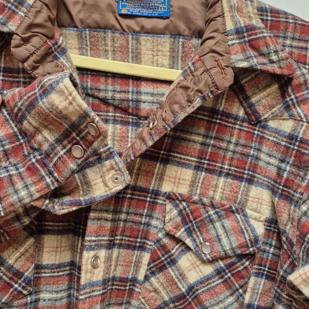 Tan Plaid Pendleton Jacket - Small - image 2